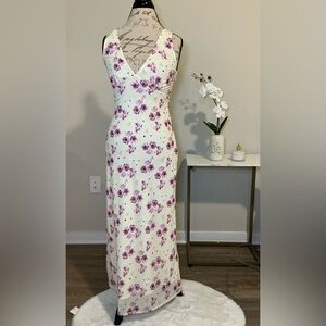Princess Polly Floral Purple and White Women's maxi Dress